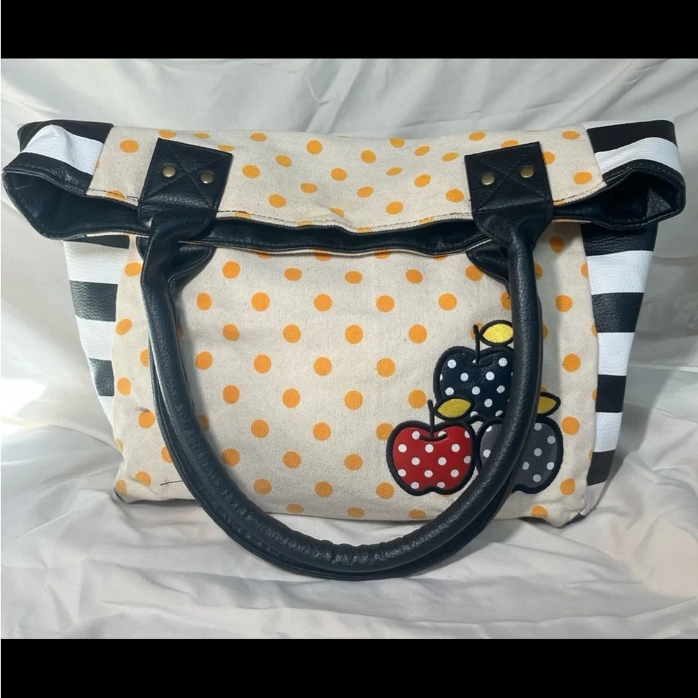 Hello Kitty Sanrio LoHello Kitty Sanrio Loungefly Nerd Cheetah Tote Bag Y2K 2012 - Picture 4 of 8